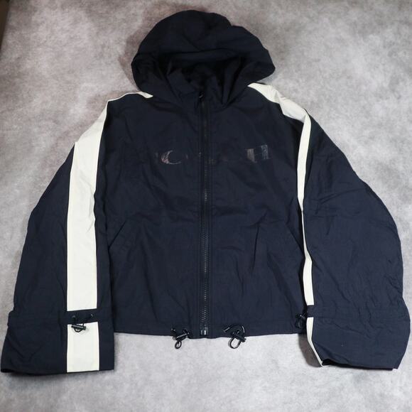 Coach Jackets & Blazers - Coach Tonal Windbreaker Rain Jacket C9778 Navy Medium
